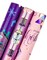 Christmas Wrapping Paper Roll - Mini Roll - 3 Rolls - 17 Inch X 120 Inch Per Roll - Pink and Purple Nutcracker, House Holiday Collection with Metallic Foil Shine